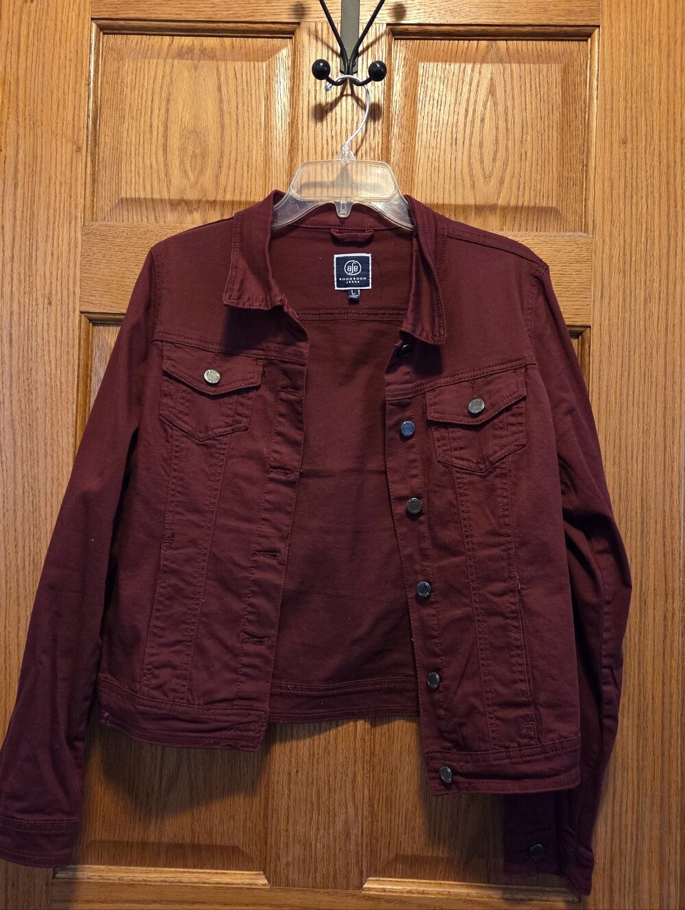Maroon Denim Jacket